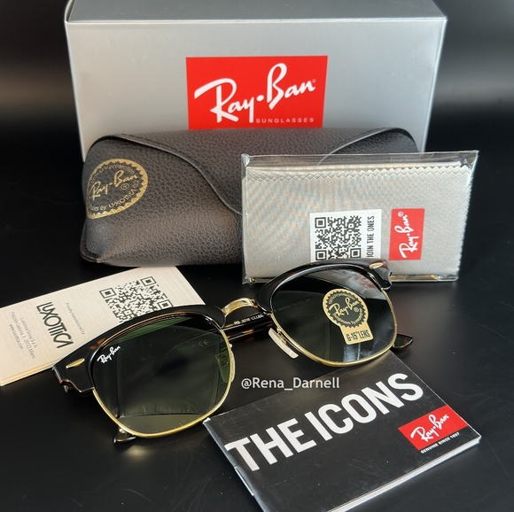 Ray-Ban Clubmaster Tortoise RB3016 Green New - Picture 2 of 16